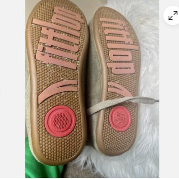 Fitflop Womens Sz 8 / 39 Suede Lace Up Boots Sherpa Lined Green Warm Comfy - Picture 5 of 6